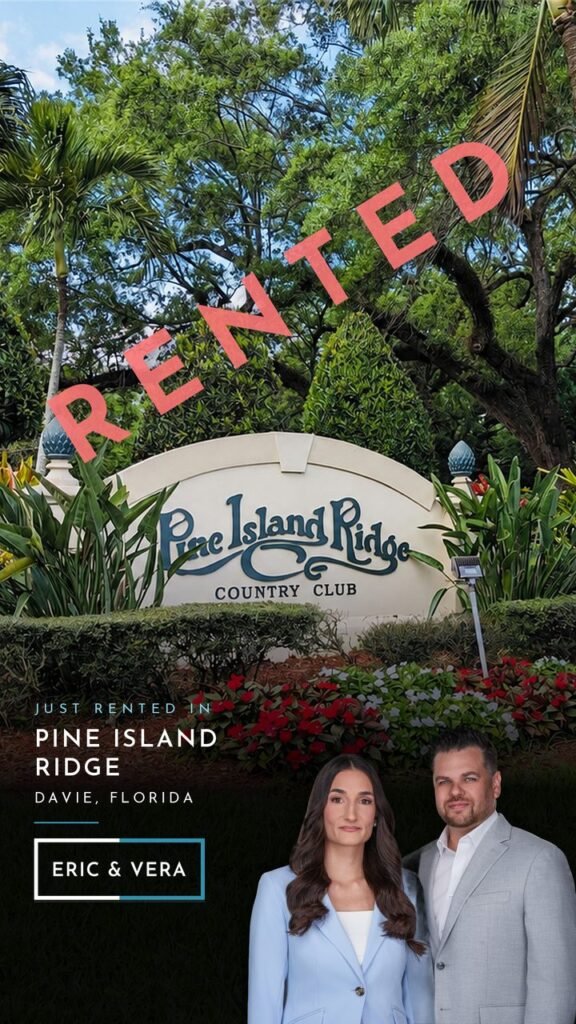 Just rented in Pine Island Ridge, Davie, Florida by Eric and Vera